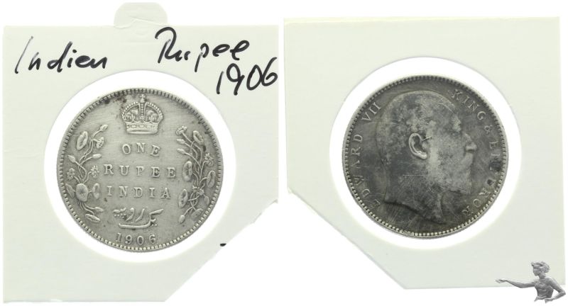 British India Rupie 1906 Edward VII.